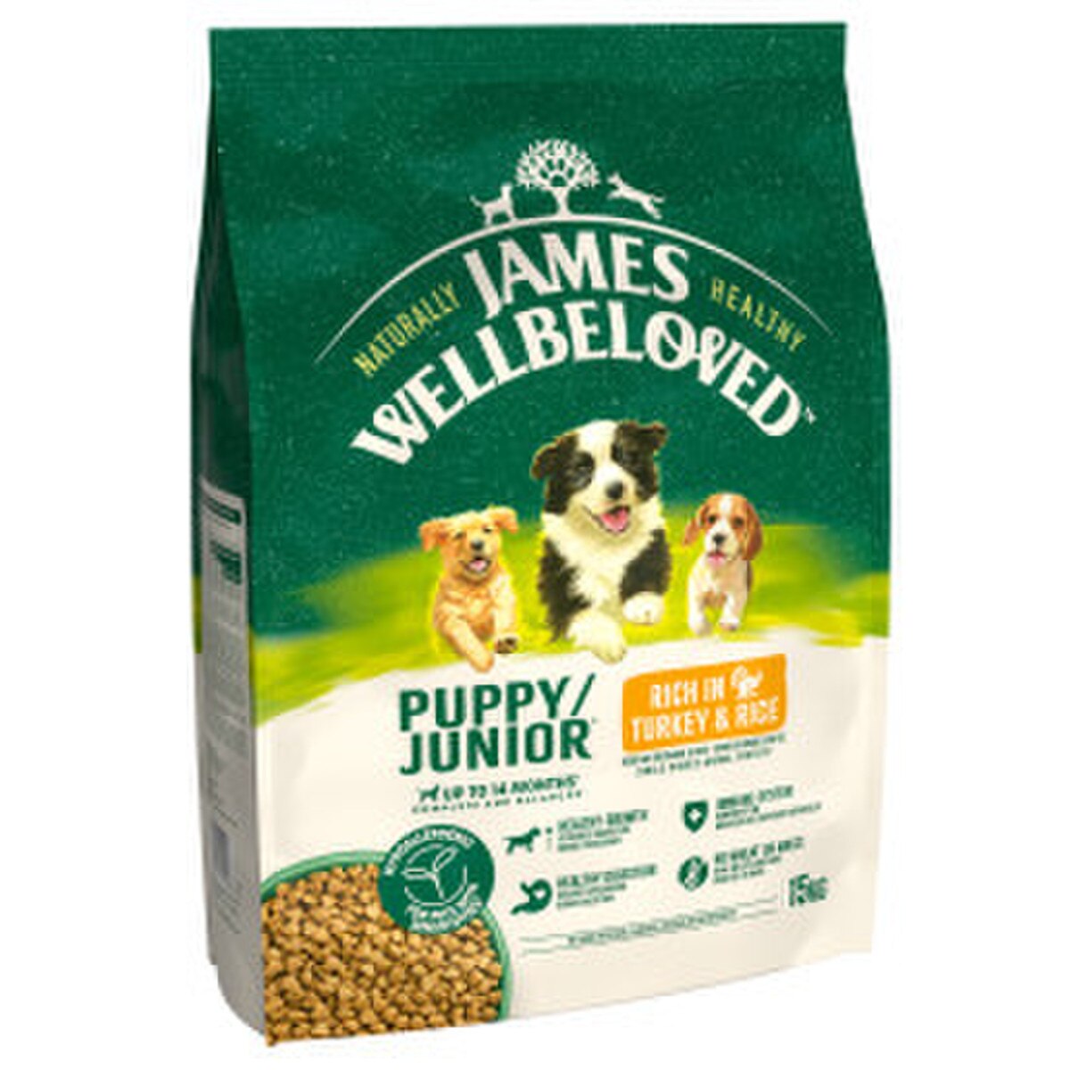 James Wellbeloved Turkey & Rice Puppy Dry Dog Food - 15kg_1